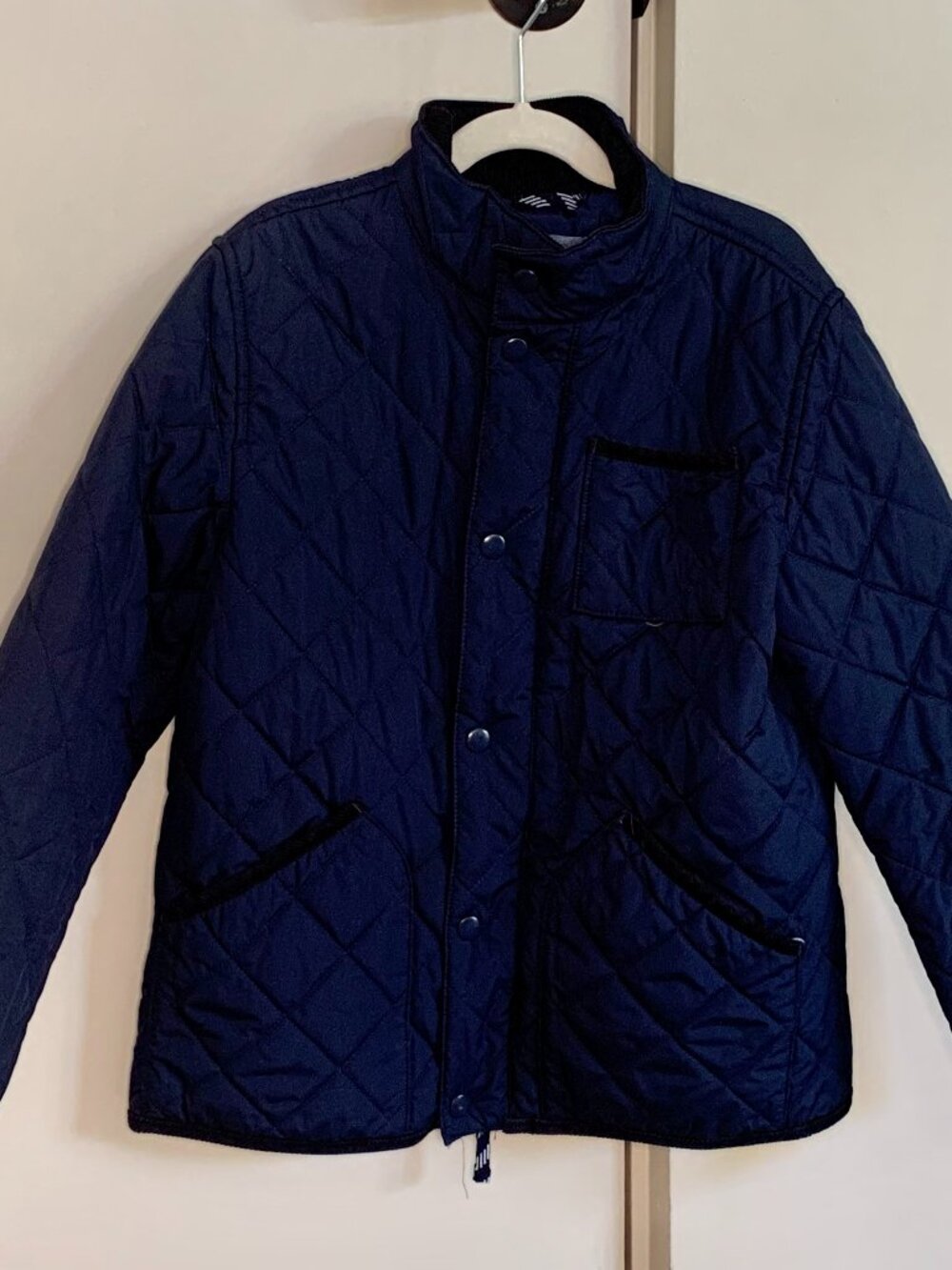 Crewcuts Boys Navy Quilted Jacket – Size M (8–10)
